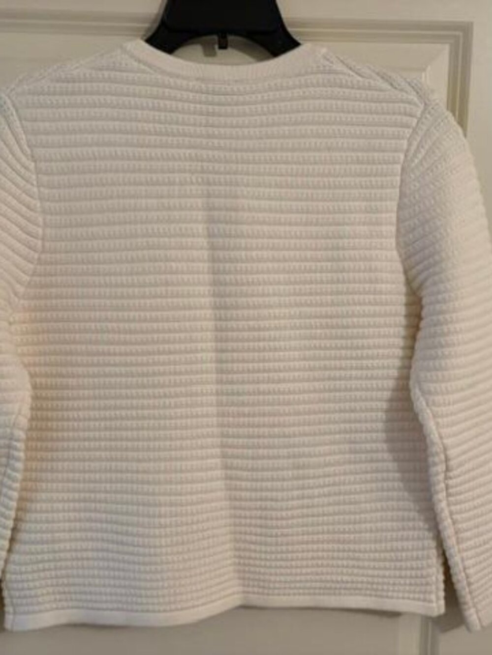 New Women's Hilary Radley Cream White Knitted Cardigan Button Front Sweater Med - Picture 3 of 11